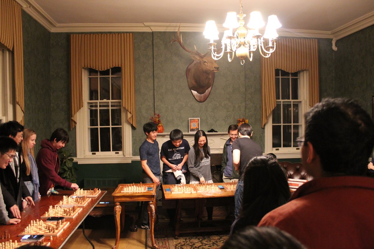 Chess club meeting at Campus Club
