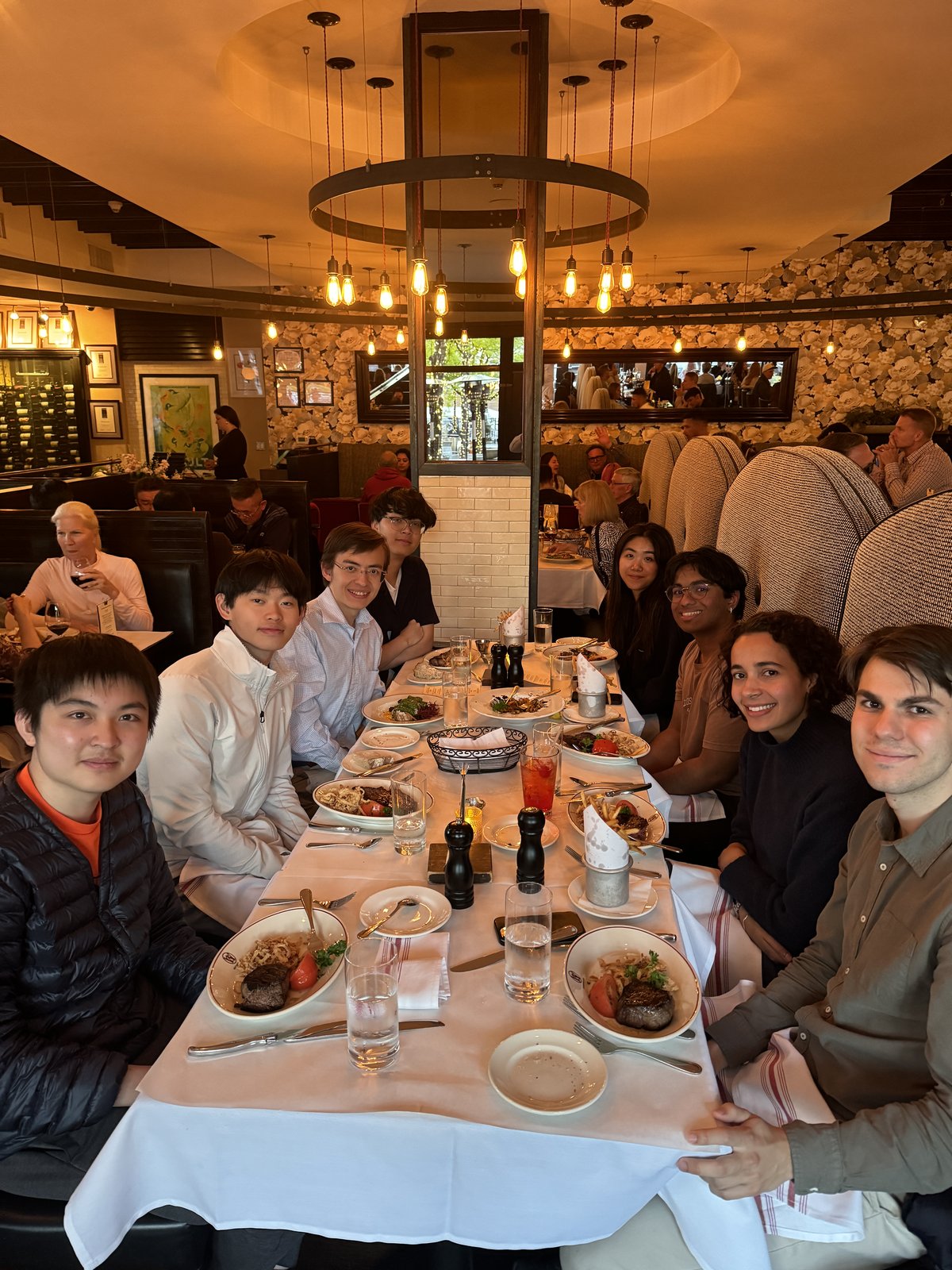 Chess club team dinner